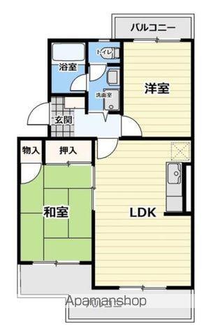 メイ92(2LDK/4階)の間取り写真