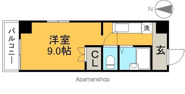 マーガレットパレス(ワンルーム/2階)の間取り写真