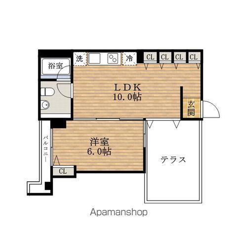 URBANFLATS湊町 (1LDK/5階)の間取り写真