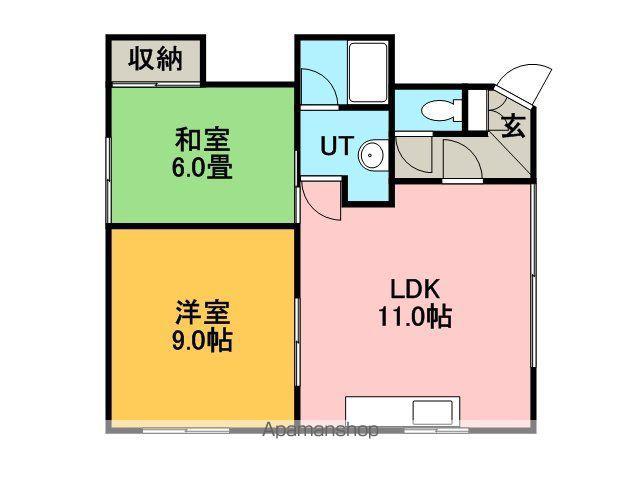 パークハイツ(2LDK/2階)の間取り写真