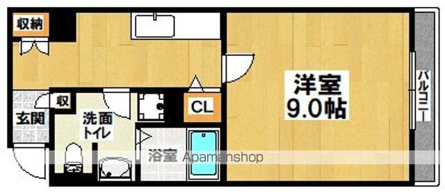 長居中央ビル(1K/6階)の間取り写真