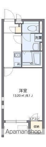 クレイノOLIVE水口(1K/1階)の間取り写真