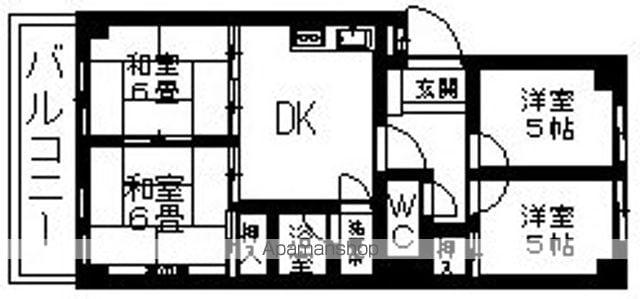 ノーメル香南(3LDK/3階)の間取り写真