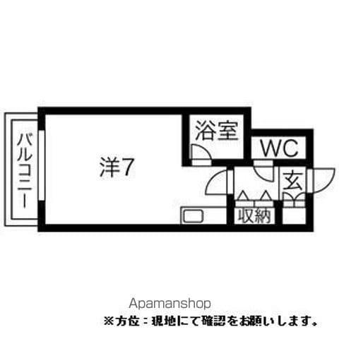 ジョイフル札幌(1K/8階)の間取り写真