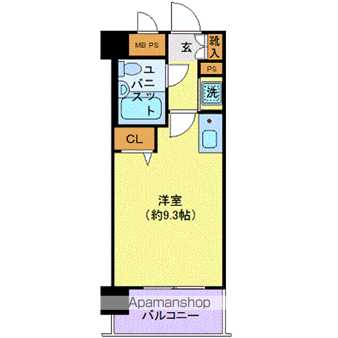 ライオンズマンション上杉二丁目(ワンルーム/4階)の間取り写真