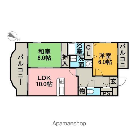 メゾンMI(2LDK/8階)の間取り写真