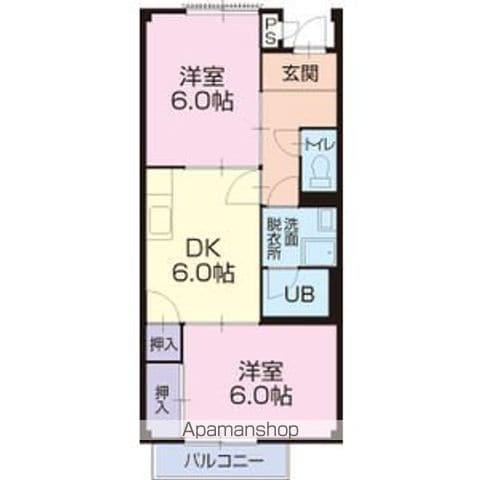 SURPLUSTWOマーベラス95(2DK/2階)の間取り写真