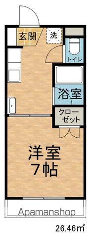 サウスERN CROSS(1K/1階)の間取り写真