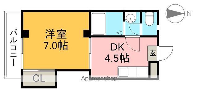 コーポシュウ(1K/2階)の間取り写真