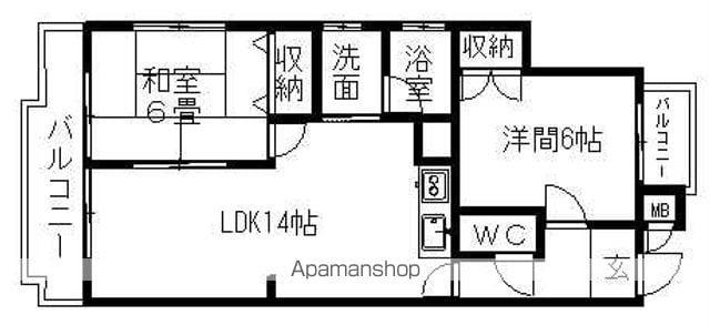 サークルコープ(2LDK/1階)の間取り写真