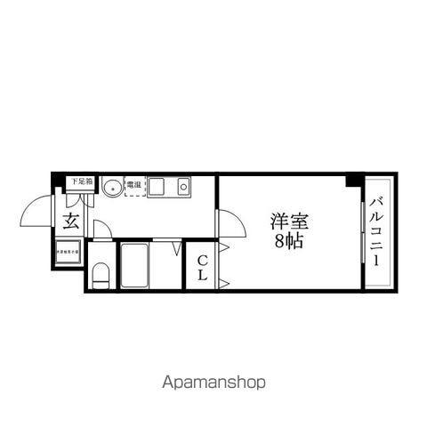 ROOMS OOJI(1K/5階)の間取り写真