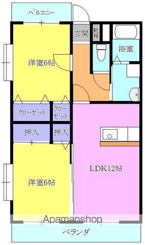 アールメイワ(2LDK/4階)の間取り写真