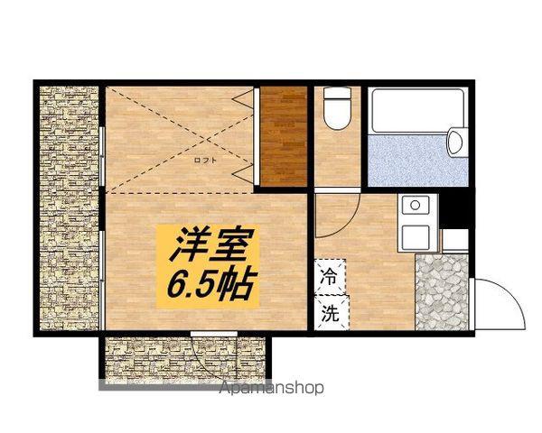 ラビアン三鷹(1K/1階)の間取り写真
