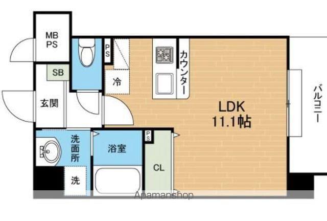 CHELSEA MANOR新屋敷(ワンルーム/7階)の間取り写真