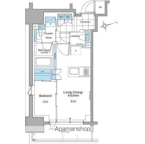 ルフォンプログレ本郷三丁目(1LDK/3階)の間取り写真