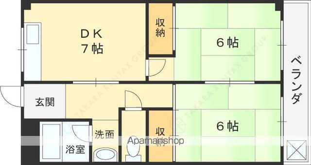 山田マンション(2DK/2階)の間取り写真