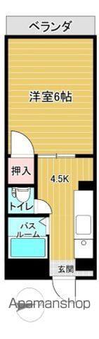 岡田マンション(1DK/3階)の間取り写真