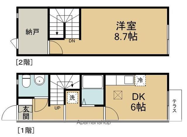 アビーロード　Ｂ(1SDK)の間取り写真