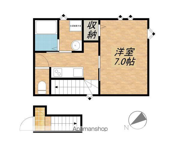 INTEGRAL SAKAEMACHI(1K/2階)の間取り写真