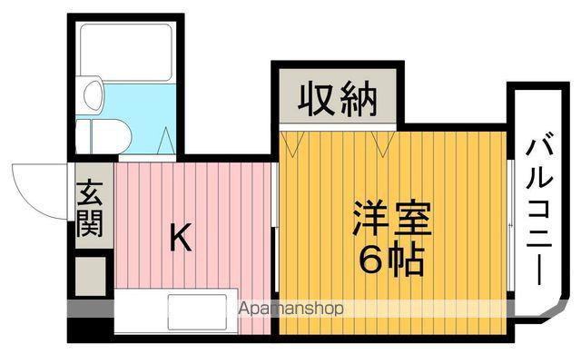 プライムハイツ蛍池(1K/2階)の間取り写真