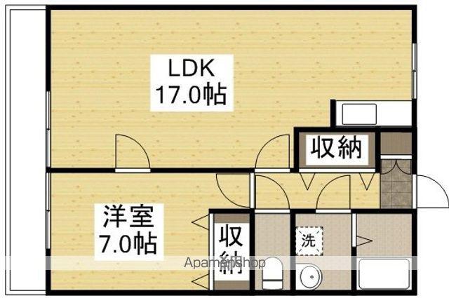 アークハイツ鹿田(1LDK/4階)の間取り写真