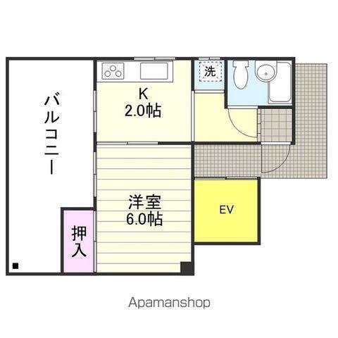 ちひろビル(1K/5階)の間取り写真