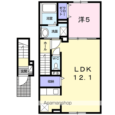 サニーレジデンスK(1LDK/2階)の間取り写真