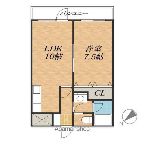 メゾンシャルム(1LDK/2階)の間取り写真