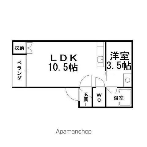 中ノ島センターパーク5番館(1LDK/1階)の間取り写真