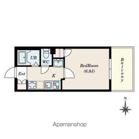 ヒルズ・フドー(1K/2階)の間取り写真