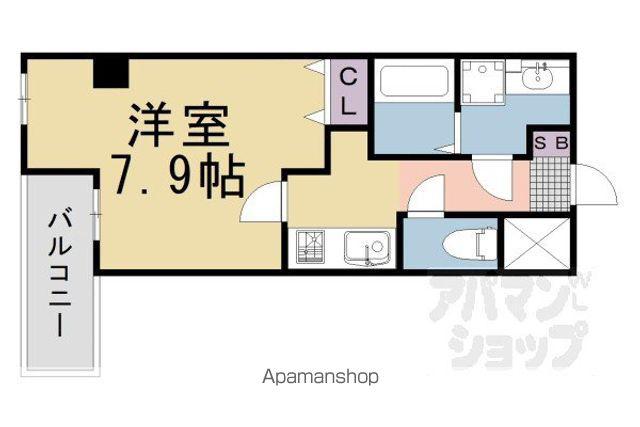 E.ZE.御所南II(1K/3階)の間取り写真