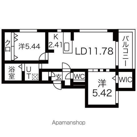 センターフィールド宮の森(2LDK/4階)の間取り写真