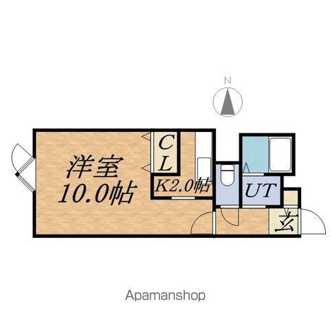ウェイヴ23(1K/1階)の間取り写真