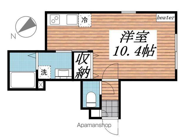 ナチュリラⅢ(1K/1階)の間取り写真