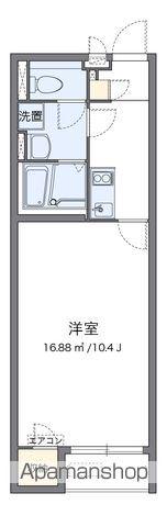 クレイノHIKARI(1K/2階)の間取り写真
