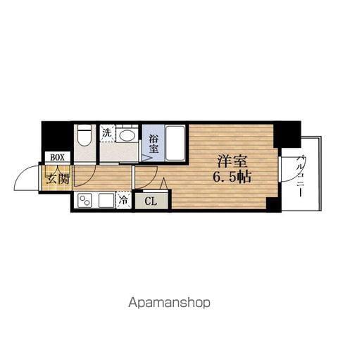 ADVANCE難波南ワイズ(1K/6階)の間取り写真