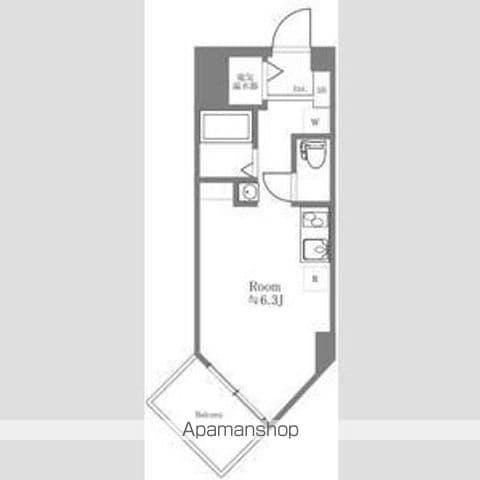 コスモシティ市ヶ谷(ワンルーム/3階)の間取り写真