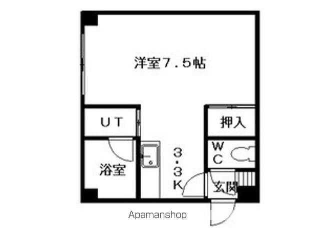 パラシオンN29(1K/4階)の間取り写真