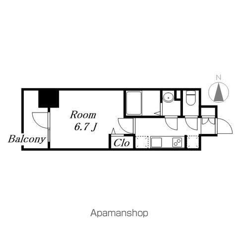 プレサンス太閤通ファシール(1K/2階)の間取り写真
