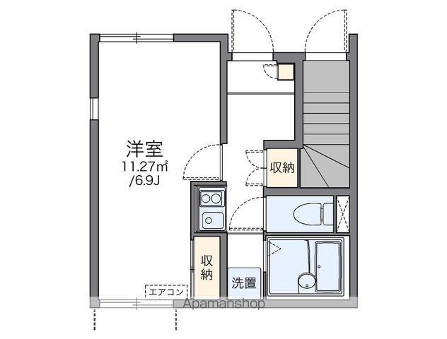 レオネクストサマールS(1K/1階)の間取り写真