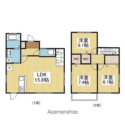 伊予鉄道横河原線 北久米駅 徒歩5分 2階建 築5年(3LDK)の間取り写真
