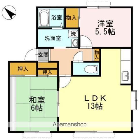 ミーツハオスK C棟(2LDK/2階)の間取り写真