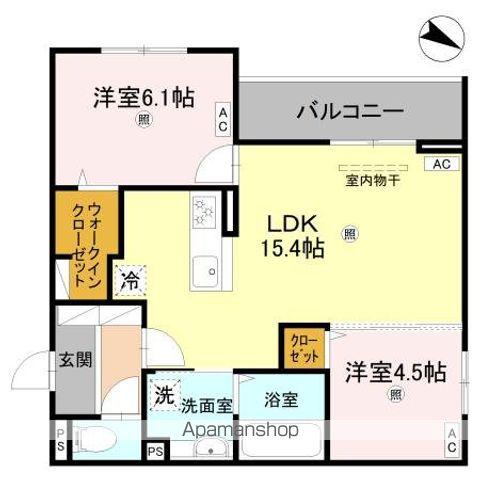 LUCE(2LDK/3階)の間取り写真