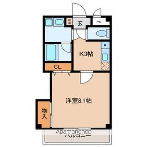 EXCELSIOR(1K/4階)の間取り写真