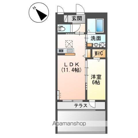 グランデ嘉右衛門(1LDK/1階)の間取り写真