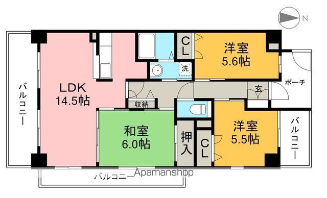リヴィエール大高(3LDK/3階)の間取り写真
