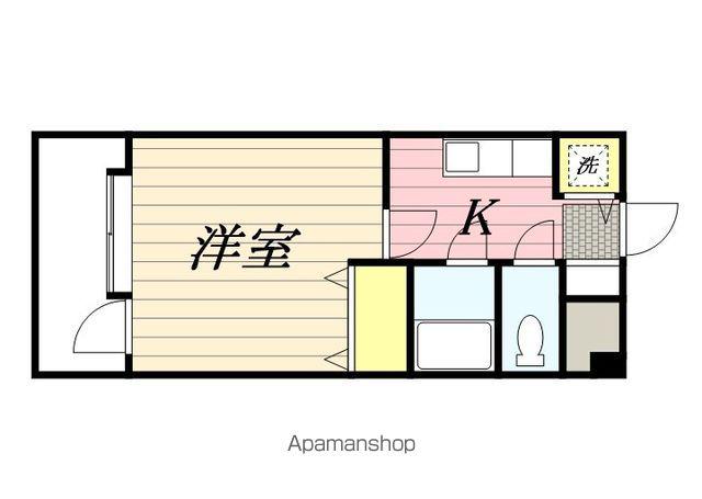 メゾン・ド・プリエール(1K/1階)の間取り写真