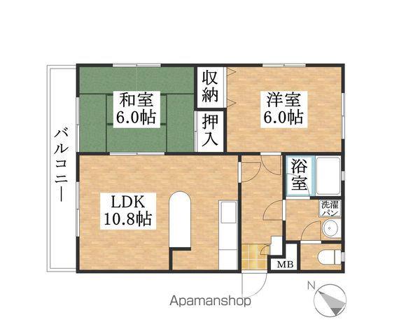 エクセル美鈴(2LDK/1階)の間取り写真