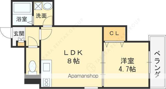 D PORTA REFINARD(1LDK/1階)の間取り写真