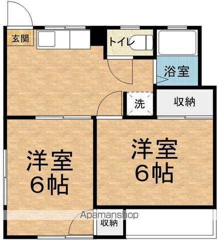 サンビュー波田(2K/2階)の間取り写真